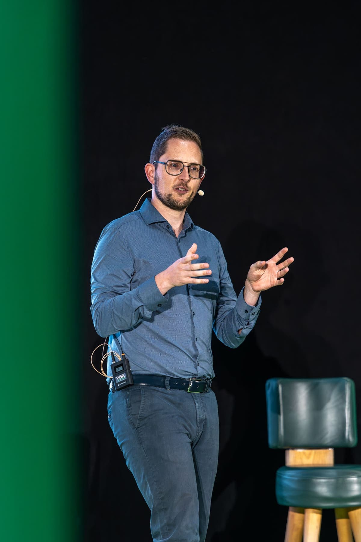 Christof von Wenzl auf der Bühne